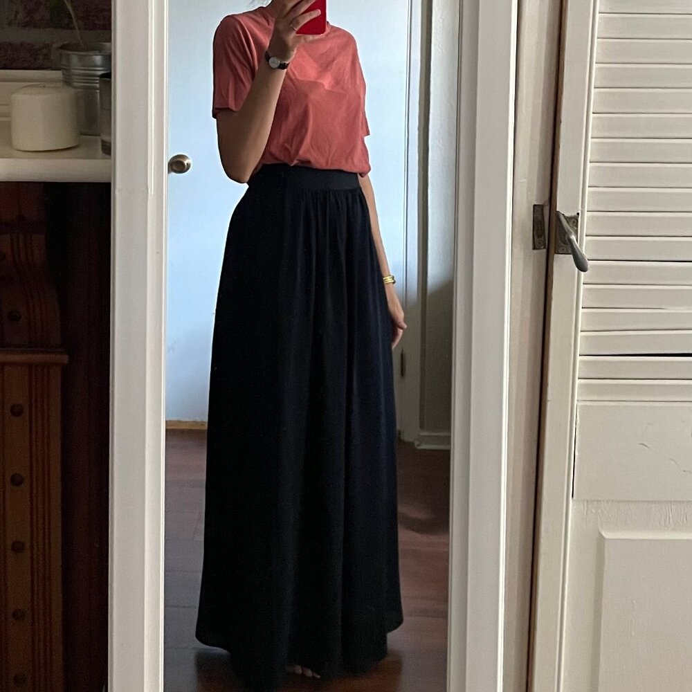 Banana Republic Long Navy Skirt